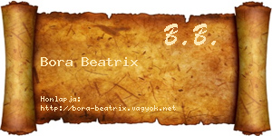 Bora Beatrix névjegykártya